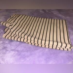 Tan and black striped skirt